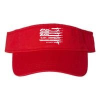 Distressed Gun Riffle US Flag Valucap Bio-Washed Visor