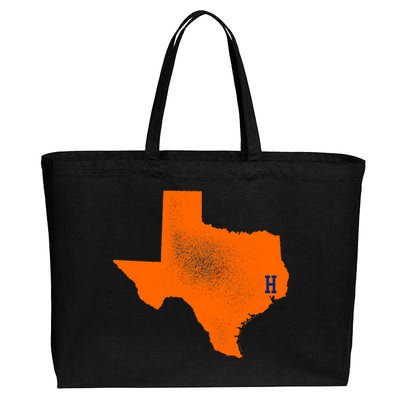 Distressed Houston Texas Baseball Fan Cotton Canvas Jumbo Tote