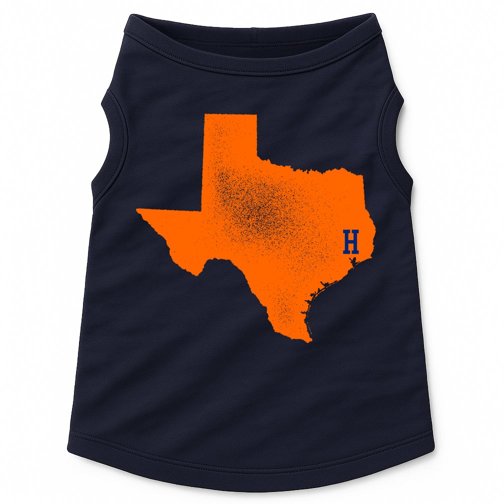 Distressed Houston Texas Baseball Fan Doggie Tank