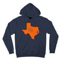 Distressed Houston Texas Baseball Fan Hoodie