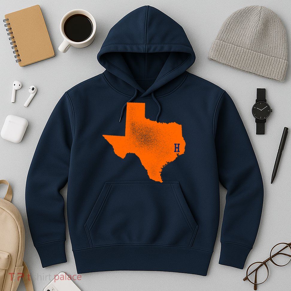 Distressed Houston Texas Baseball Fan Hoodie