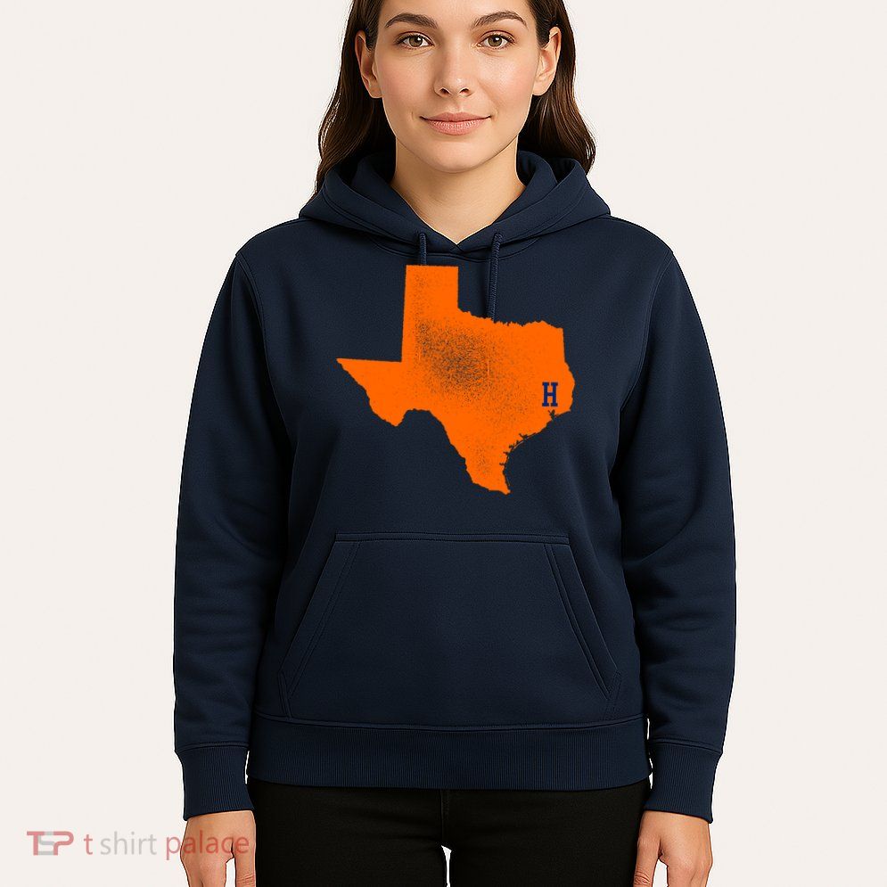 Distressed Houston Texas Baseball Fan Hoodie