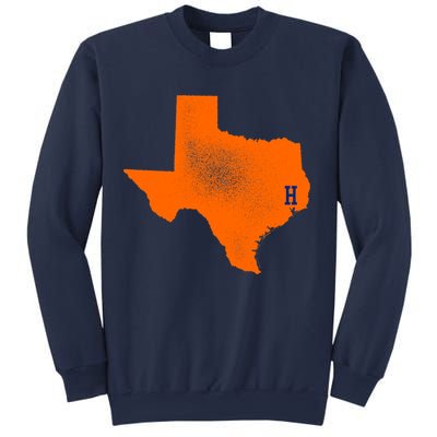 Distressed Houston Texas Baseball Fan Sweatshirt