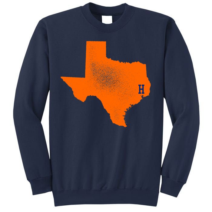 Distressed Houston Texas Baseball Fan Sweatshirt