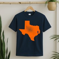 Distressed Houston Texas Baseball Fan T-Shirt