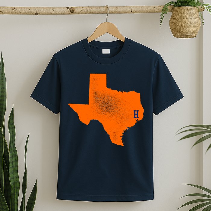 Distressed Houston Texas Baseball Fan T-Shirt