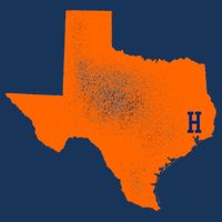 Distressed Houston Texas Baseball Fan T-Shirt