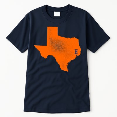 Distressed Houston Texas Baseball Fan Tall T-Shirt