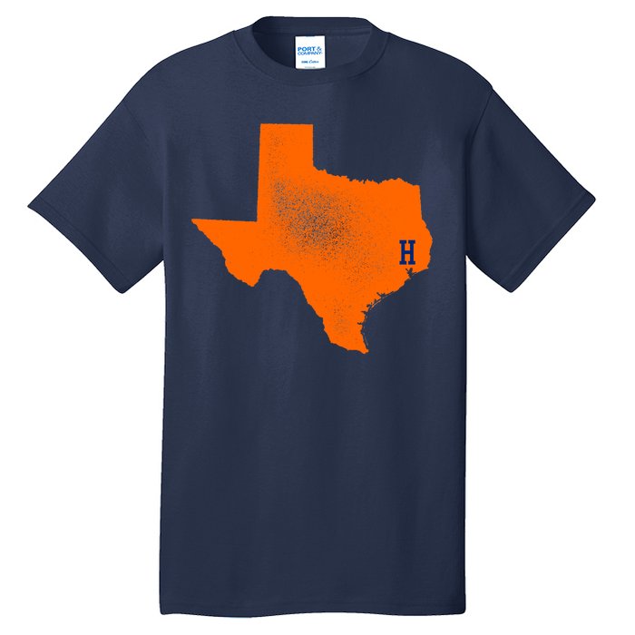 Distressed Houston Texas Baseball Fan Tall T-Shirt