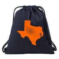 Distressed Houston Texas Baseball Fan Drawstring Bag