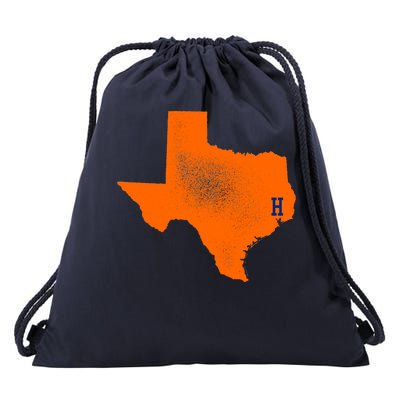 Distressed Houston Texas Baseball Fan Drawstring Bag