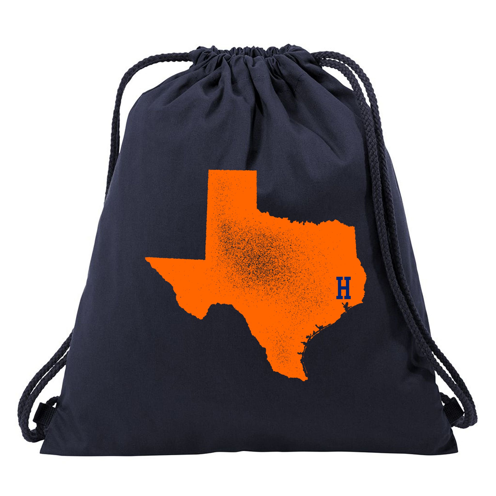 Distressed Houston Texas Baseball Fan Drawstring Bag