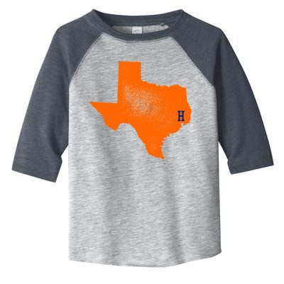 Distressed Houston Texas Baseball Fan Toddler Fine Jersey T-Shirt