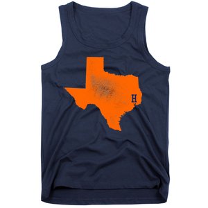 Distressed Houston Texas Baseball Fan Tank Top