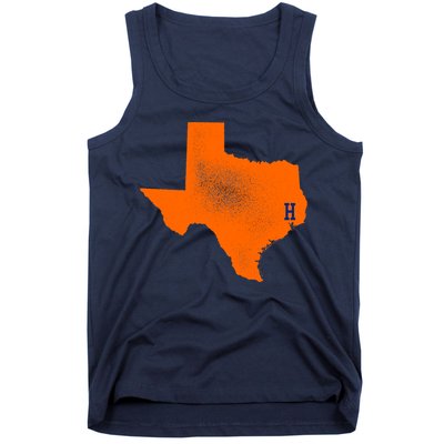 Distressed Houston Texas Baseball Fan Tank Top