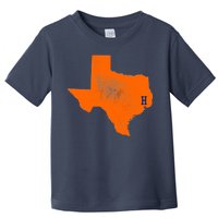 Distressed Houston Texas Baseball Fan Toddler T-Shirt