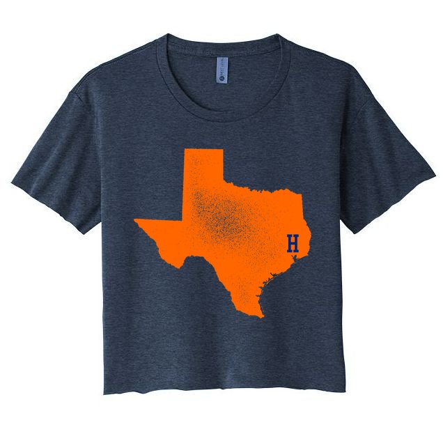 Distressed Houston Texas Baseball Fan Crop Top