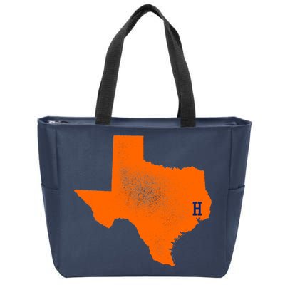 Distressed Houston Texas Baseball Fan Zip Tote Bag