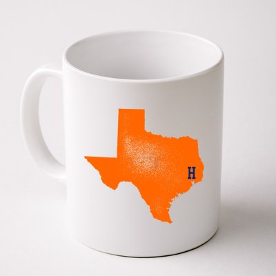 Distressed Houston Texas Baseball Fan Coffee Mug