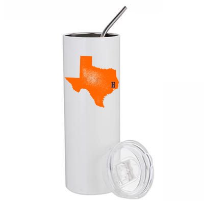 Distressed Houston Texas Baseball Fan Stainless Steel Tumbler