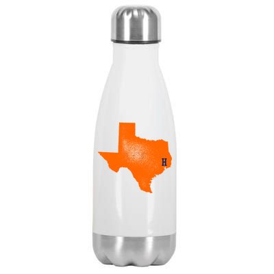 Distressed Houston Texas Baseball Fan Stainless Steel Insulated Water Bottle