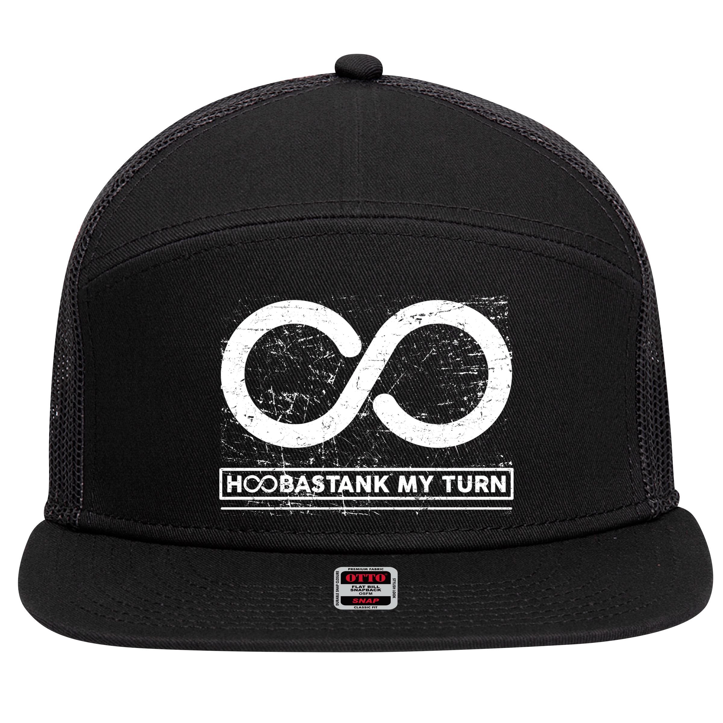 Distressed Infinity Hoobastank My Turn  7 Panel Mesh Trucker Snapback Hat