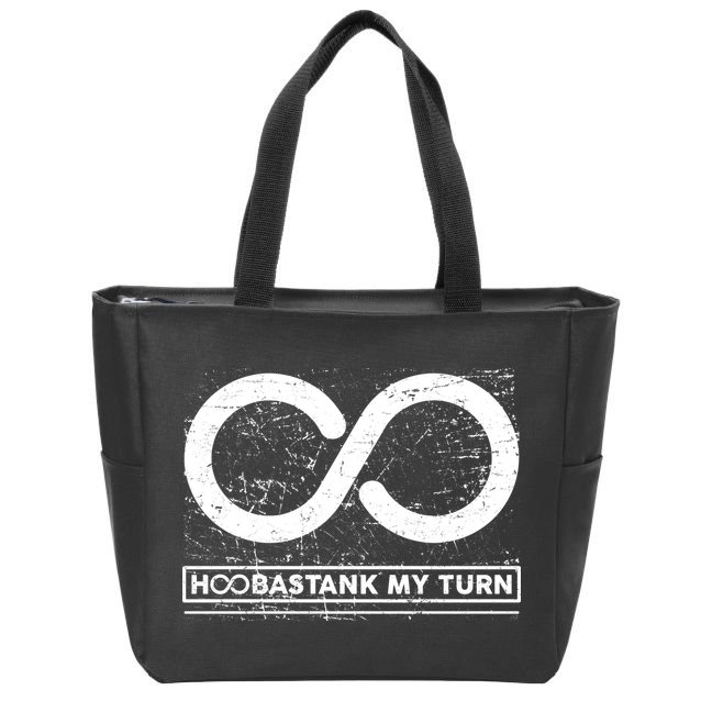 Distressed Infinity Hoobastank My Turn  Zip Tote Bag