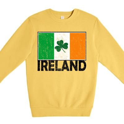 Distressed Ireland Vintage Flag Premium Crewneck Sweatshirt