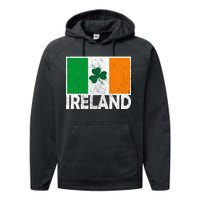 Distressed Ireland Vintage Flag Performance Fleece Hoodie