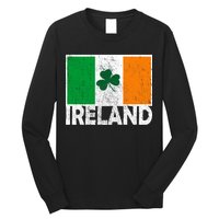 Distressed Ireland Vintage Flag Long Sleeve Shirt