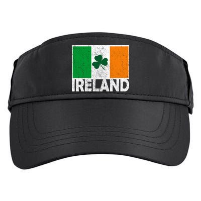 Distressed Ireland Vintage Flag Adult Drive Performance Visor