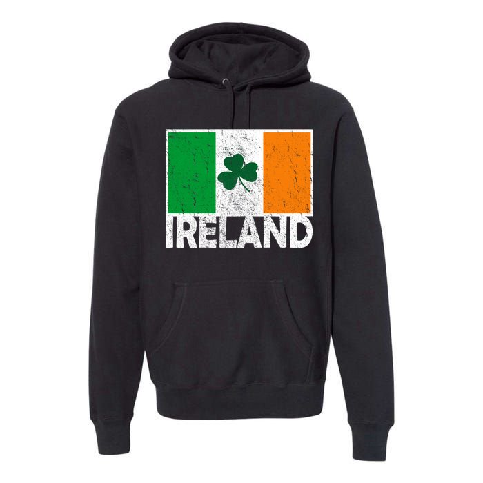 Distressed Ireland Vintage Flag Premium Hoodie