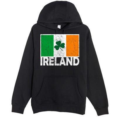 Distressed Ireland Vintage Flag Premium Pullover Hoodie