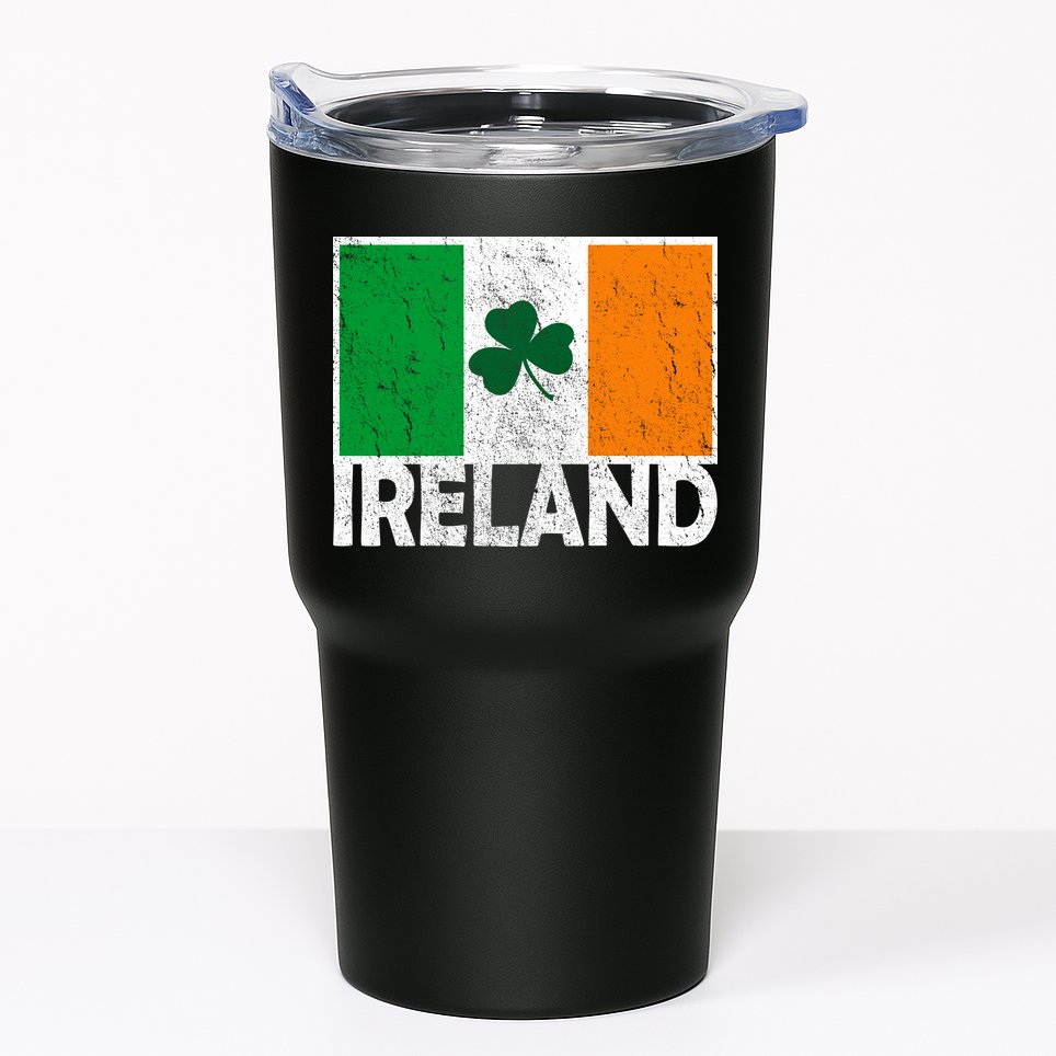 Distressed Ireland Vintage Flag Tumbler