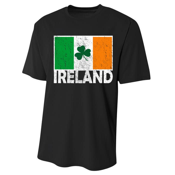 Distressed Ireland Vintage Flag Performance Sprint T-Shirt