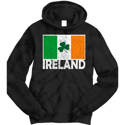 Distressed Ireland Vintage Flag Tie Dye Hoodie