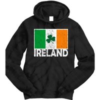 Distressed Ireland Vintage Flag Tie Dye Hoodie