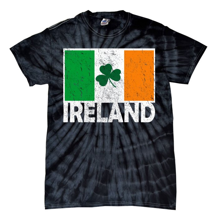 Distressed Ireland Vintage Flag Tie-Dye T-Shirt