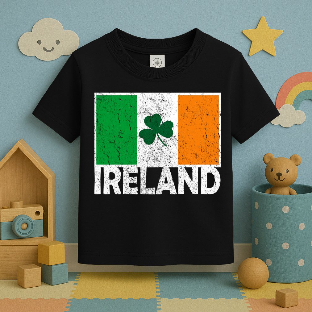 Distressed Ireland Vintage Flag Toddler T-Shirt