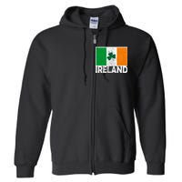 Distressed Ireland Vintage Flag Full Zip Hoodie