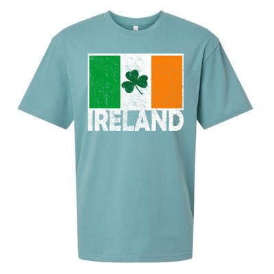 Distressed Ireland Vintage Flag Sueded Cloud Jersey T-Shirt