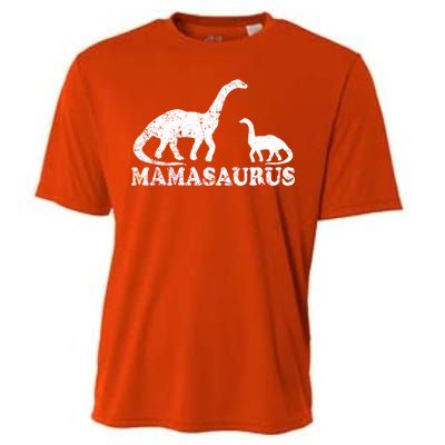 Distressed Mamasaurus Mom Mama Mother Dinosaur Cooling Performance Crew T-Shirt