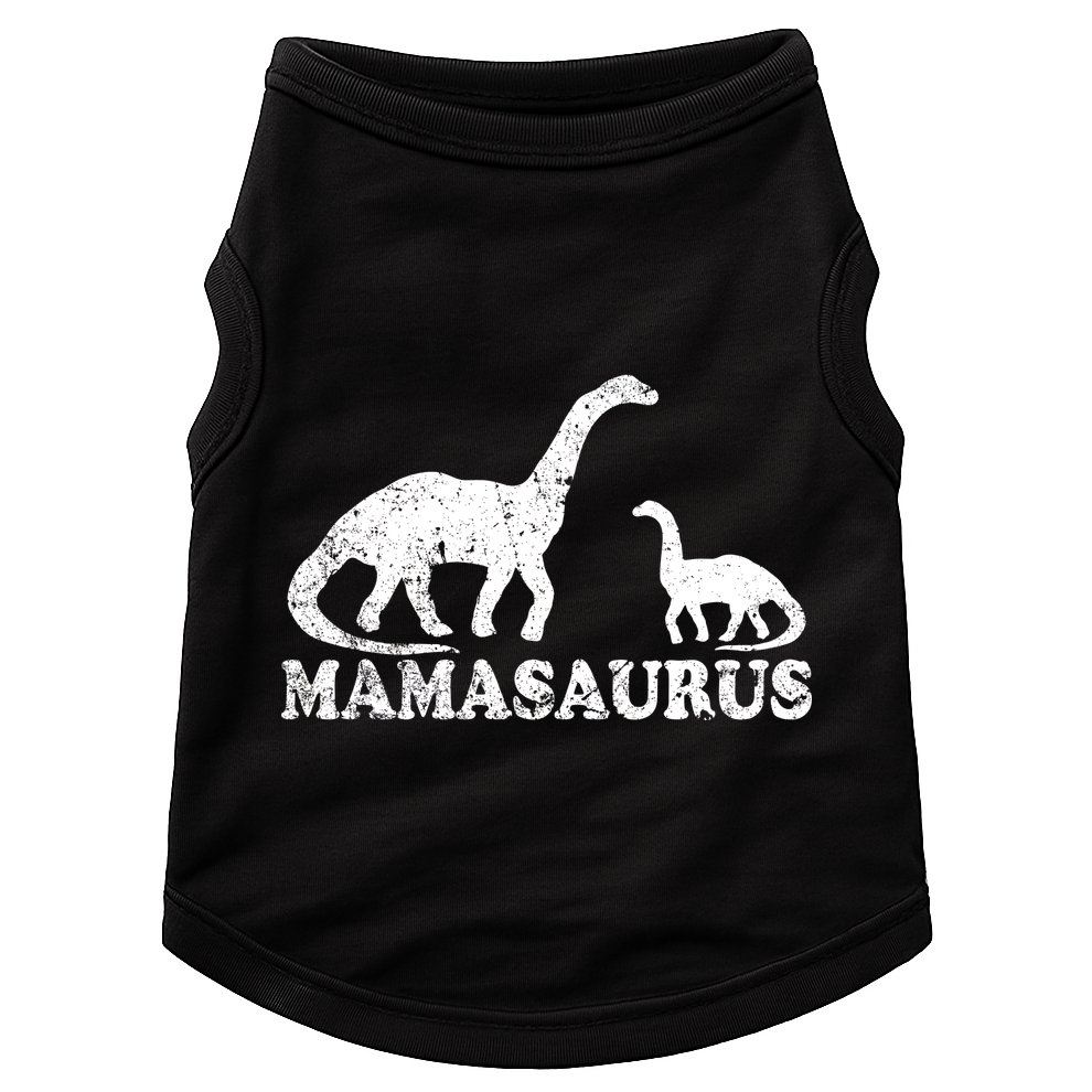 Distressed Mamasaurus Mom Mama Mother Dinosaur Doggie Tank