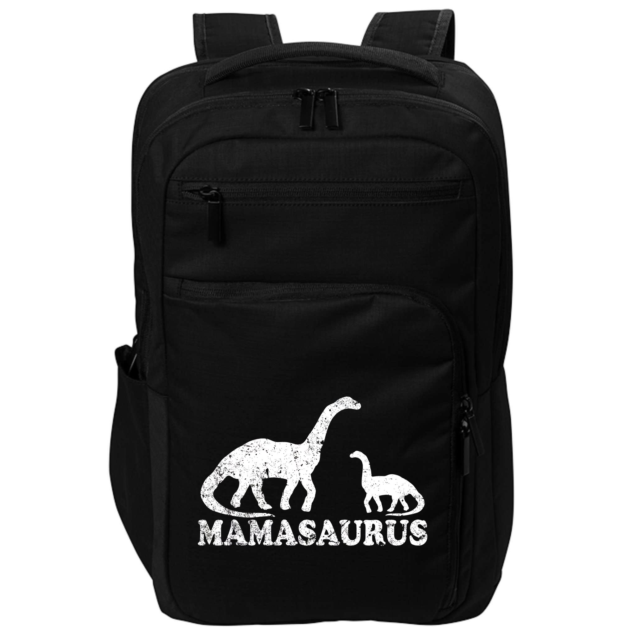 Distressed Mamasaurus Mom Mama Mother Dinosaur Impact Tech Backpack