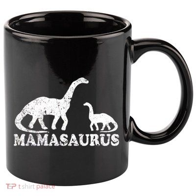 Distressed Mamasaurus Mom Mama Mother Dinosaur 11oz C Handle Ceramic Mug