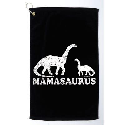 Distressed Mamasaurus Mom Mama Mother Dinosaur Golf Towel
