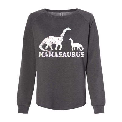 Distressed Mamasaurus Mom Mama Mother Dinosaur Womens California Wash Sweatshirt