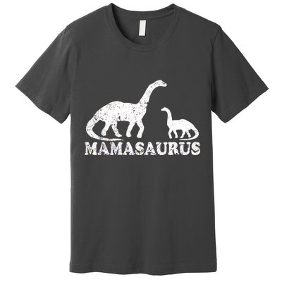 Distressed Mamasaurus Mom Mama Mother Dinosaur Premium T-Shirt