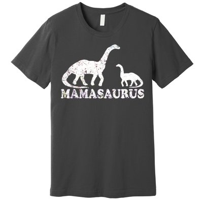 Distressed Mamasaurus Mom Mama Mother Dinosaur Premium T-Shirt