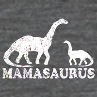 Distressed Mamasaurus Mom Mama Mother Dinosaur Baby Bodysuit
